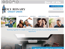 Tablet Screenshot of holyrosarycu.org
